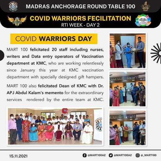 Covid Warriors Day at KMC