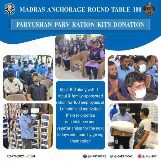 Paryushan Ration for Lumbini Society