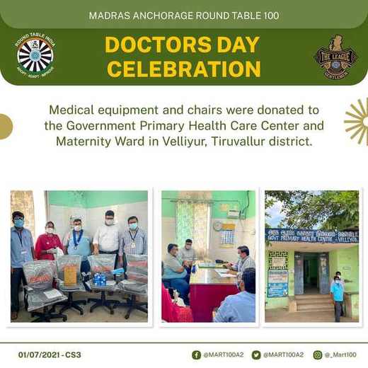 Medical Equipment for Velliyur Health Centre