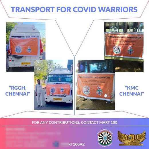 Vehicles for Covid Patients and Staff